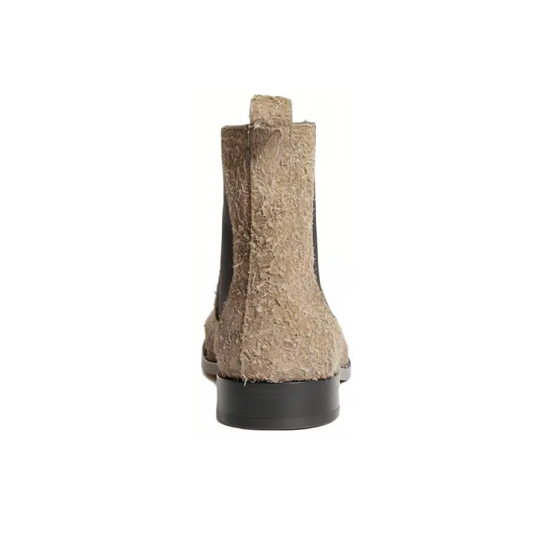LOEWE Textured Round-toe Boots-4