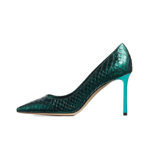 Jimmy Choo ROMY Slim Heel High Heels 6cm Women's Green