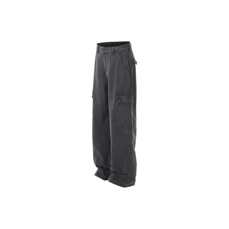 GBXM Cargo Pants Unisex Washed Gray-2