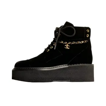 CHANEL Ankle Boots 5cm Women's Black