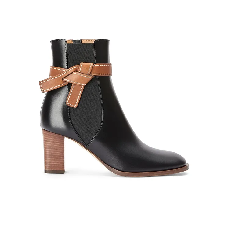 LOEWE Gate Chunky Heel High Heels Women's Black-1