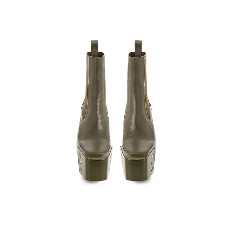 RICK OWENS/RO Ankle Boots 10cm Men's Umber-2