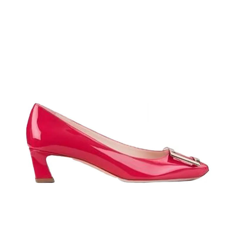 Roger Vivier Spool Heel High Heels Women's Rose Red-1
