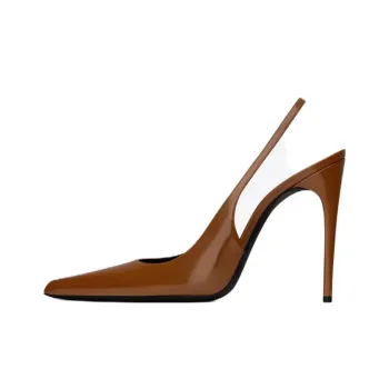 SAINT LAURENT Slim Heel High Heels 11cm Women's Brown
