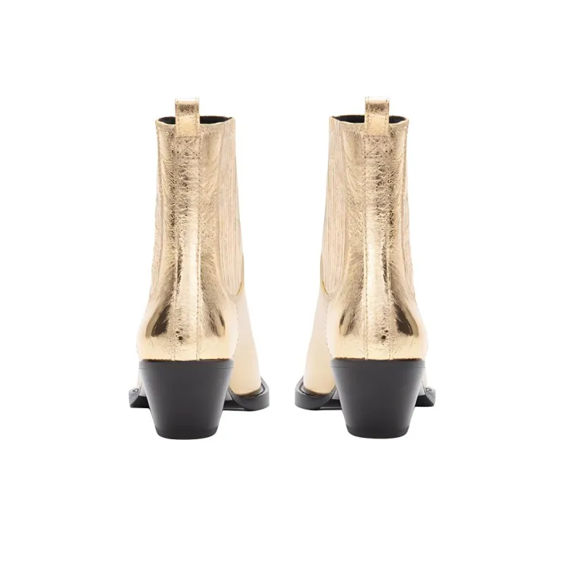 3.1 Phillip Lim Downtown Chelsea Boots 6cm Women's Gold-3