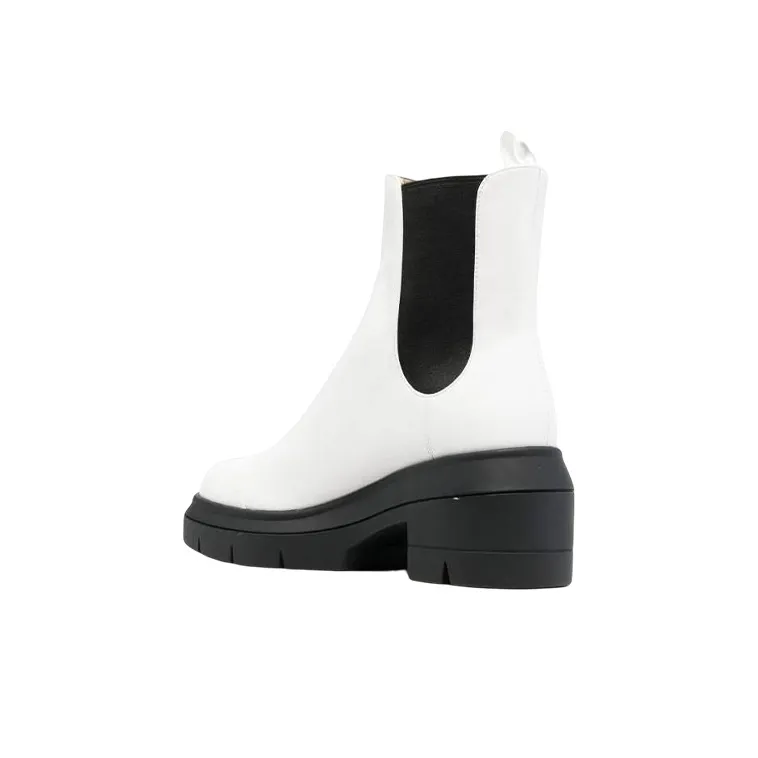 stuart weitzman Block-heel Leather Chelsea Boots-4