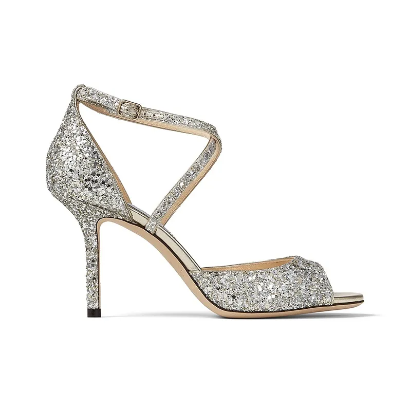 Jimmy Choo Emsy Slim Heel High Heels 8.5cm Women's Champagne-1