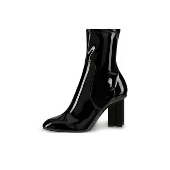 LOUIS VUITTON Silhouette Ankle Boots Women's Black