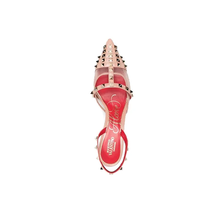 Valentino Slim Heel High Heels Women's Pink-4