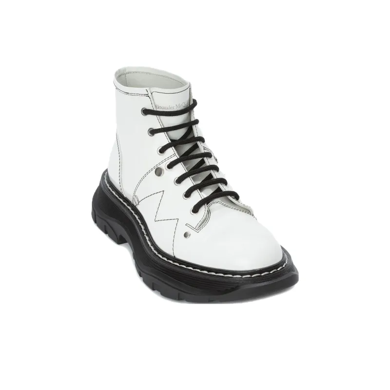 Alexander McQueen Tread Slick Boot 'Ivory Black' Women's-2