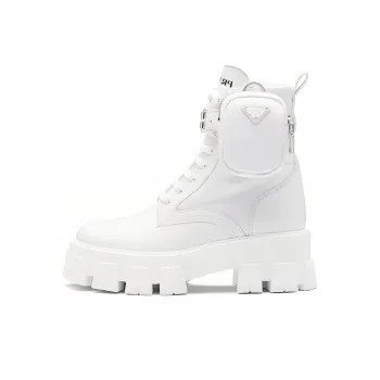 PRADA Short Martin Boot Women's White