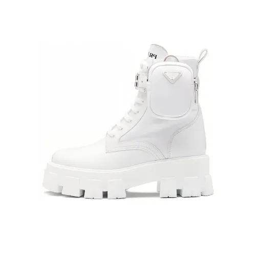 PRADA Short Martin Boot Women's White