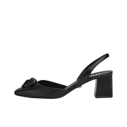 FANSIZHE La Medusa Chunky Heel High Heels Women's Black