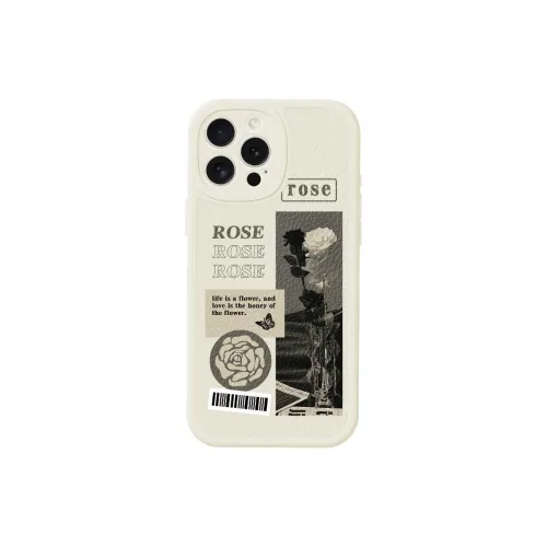Wei Xin Leather Material Pore Rose Rose Phone Cases Compatible With IPhone 16/15 Pro Max/Apple 13/14 Pro/Max