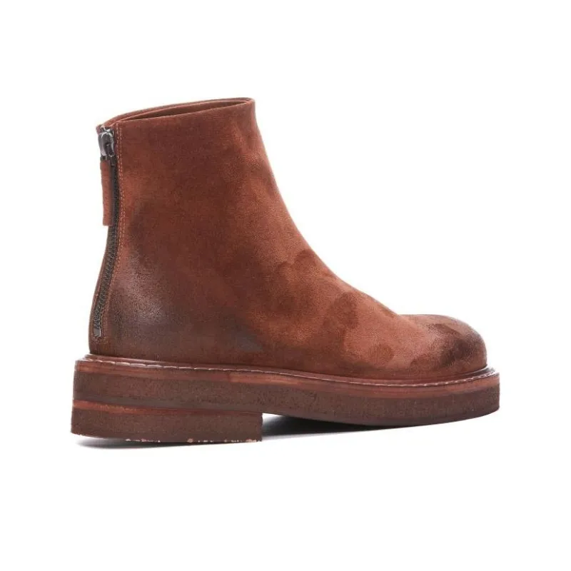 Marsèll Rounded Toe Back Zipped Ankle Boots Women's-2