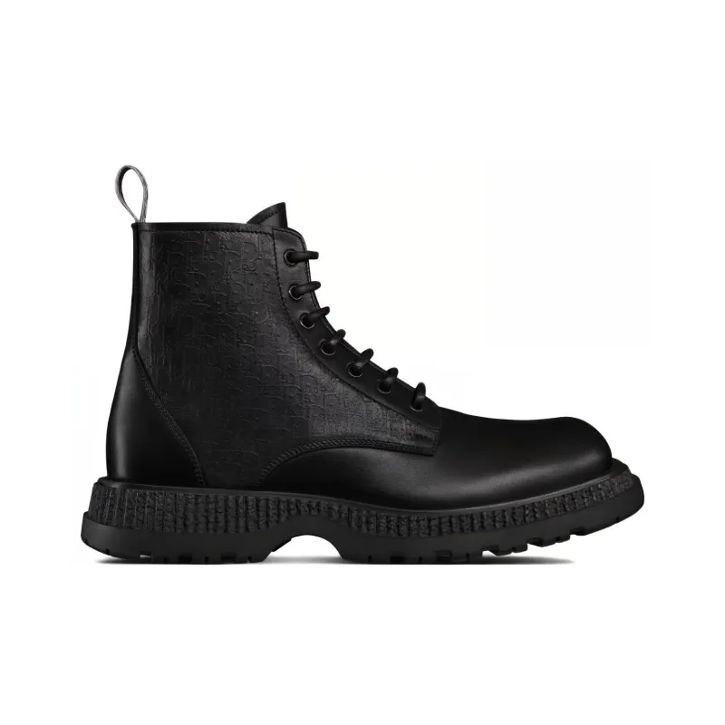 DIOR Buffalo Lace Up Ankle Boot 'DIOR Oblique Debossed - Black'-1