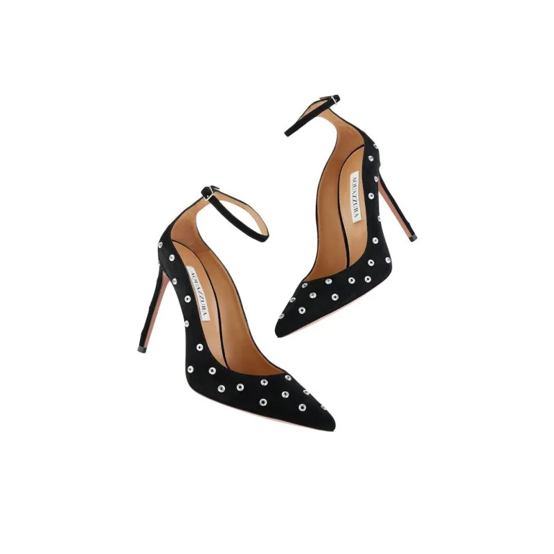 AQUAZZURA Love Affair Slim Heel High Heels 10.5cm Women's Black-4