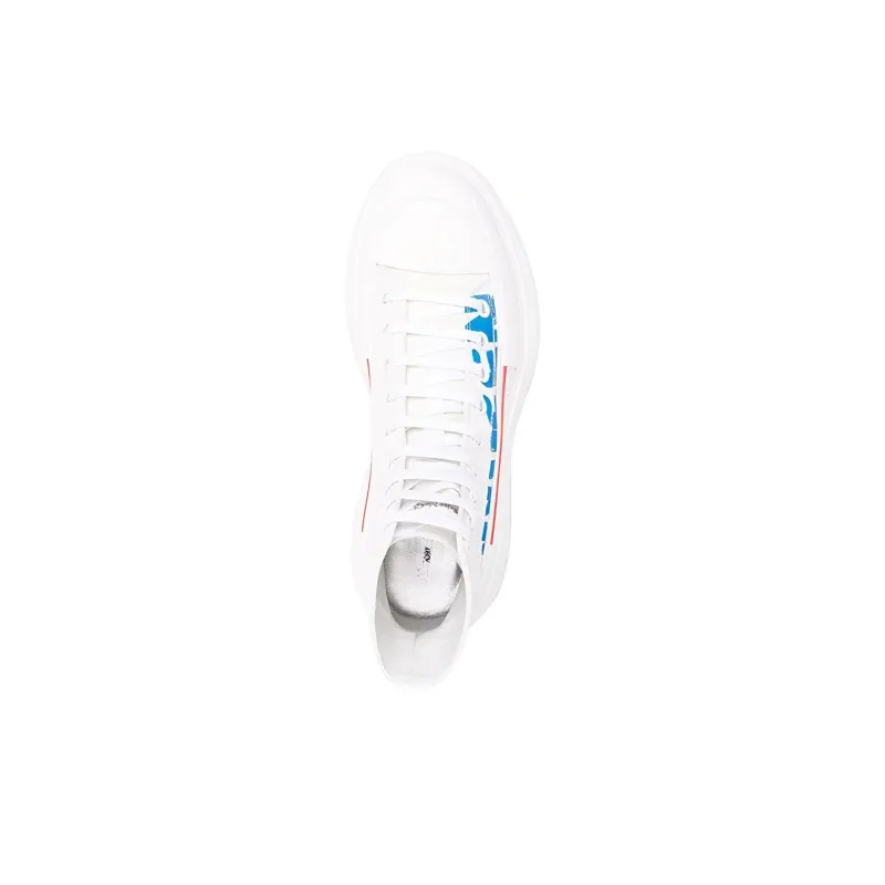 Alexander McQueen Ankle Length Platform Shoes Men's White-3