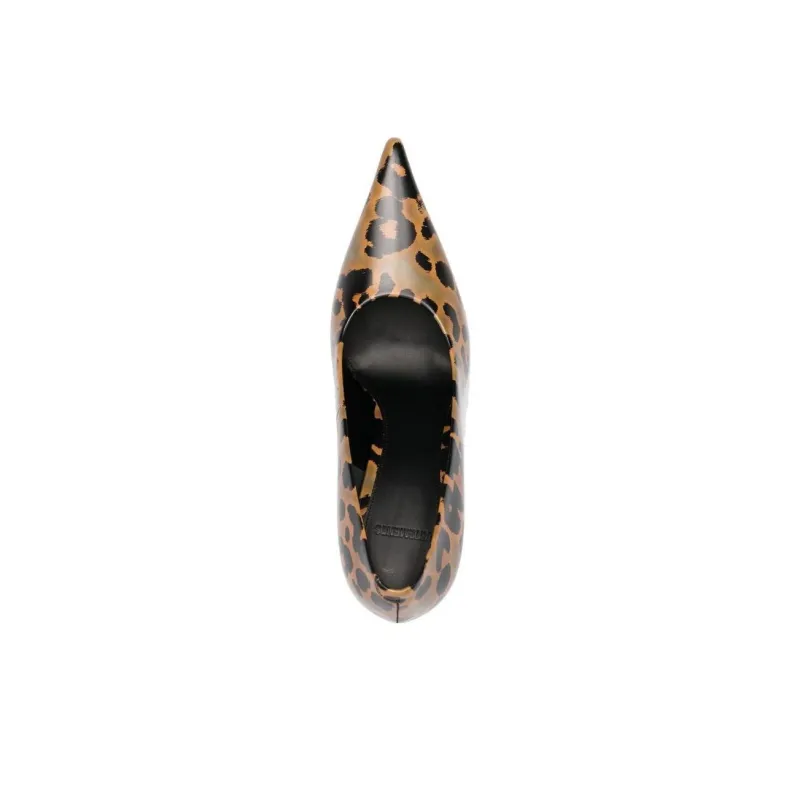 Vetements Drill-heel Leopard-print Pumps-4