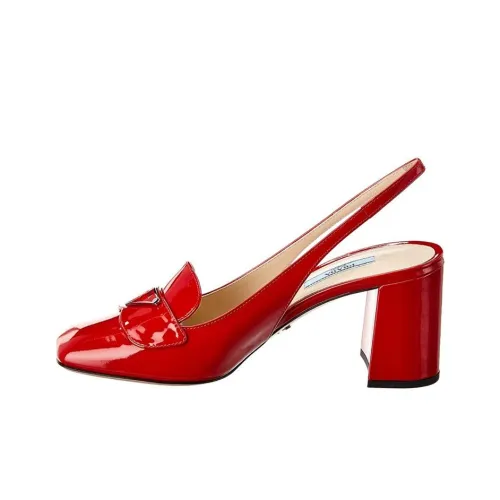 PRADA Slim Heel High Heels Women's Red