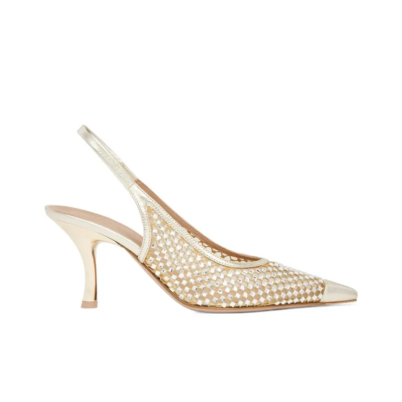Malone Souliers Vesper 70mm Crystal-embellished Slingback Pumps-1