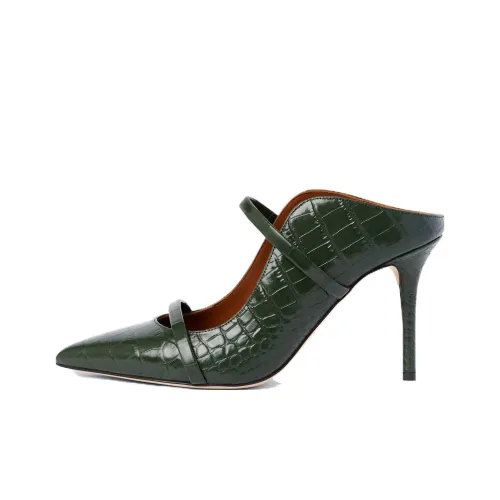 Malone Souliers Maureen Slim Heel High Heels 8.5cm Women's Dark Green