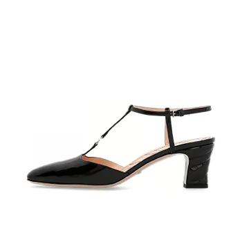 GUCCI Double G Chunky Heel High Heels 5.5cm Women's Black