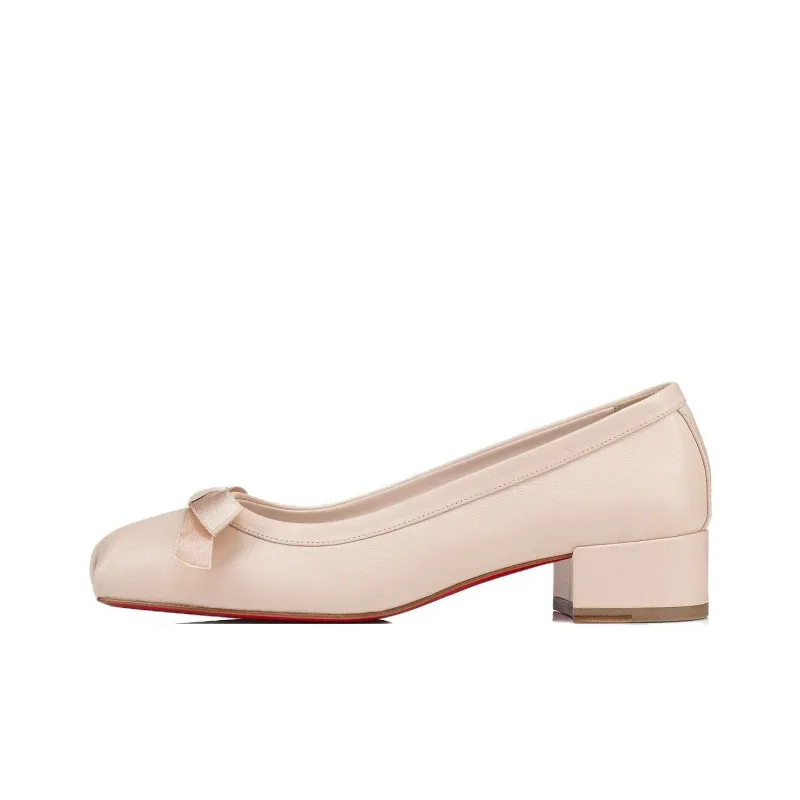 CL Chunky Heel High Heels 3cm Women's Pink-0