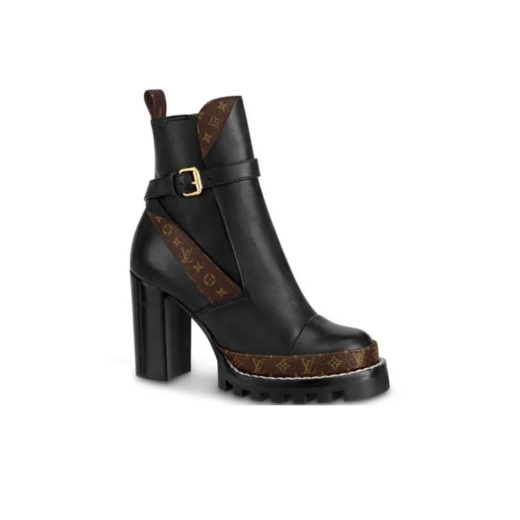 LOUIS VUITTON Star Trail Ankle-Length Boots Women's Black-1
