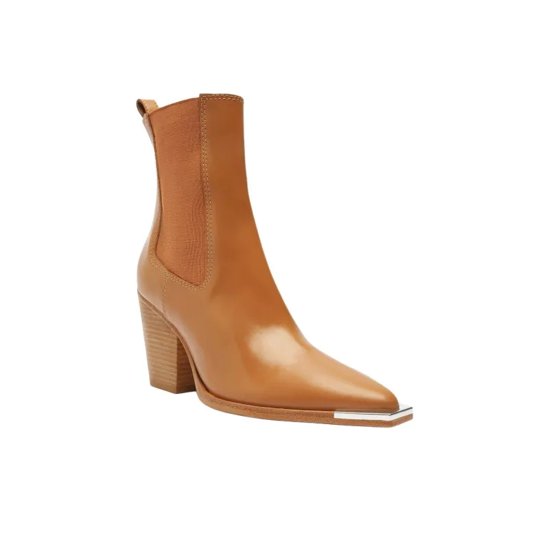 Schutz Springsteen Short Chelsea Boots 8cm Women's Brown-2