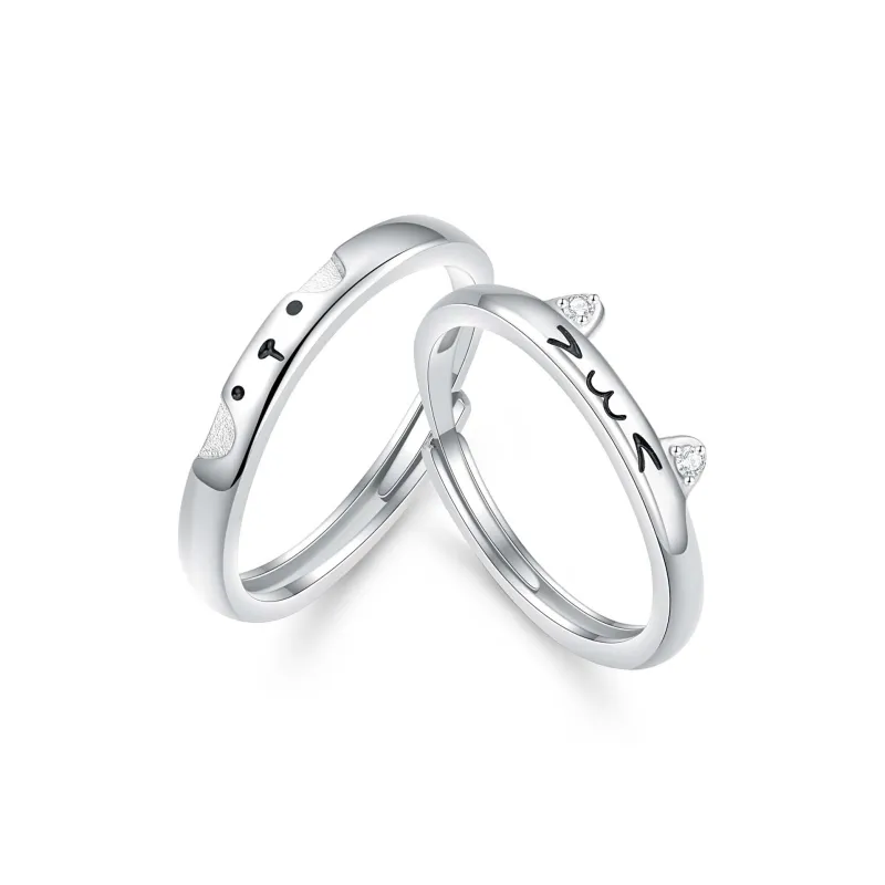 CAREBEARS S999 Fine Silver/S925 Silver Rings Unisex-0