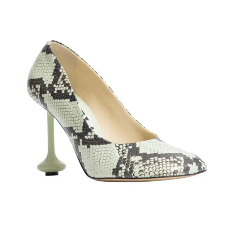 LOEWE Toy Irregular Heel High Heels 9cm Women's Green-2