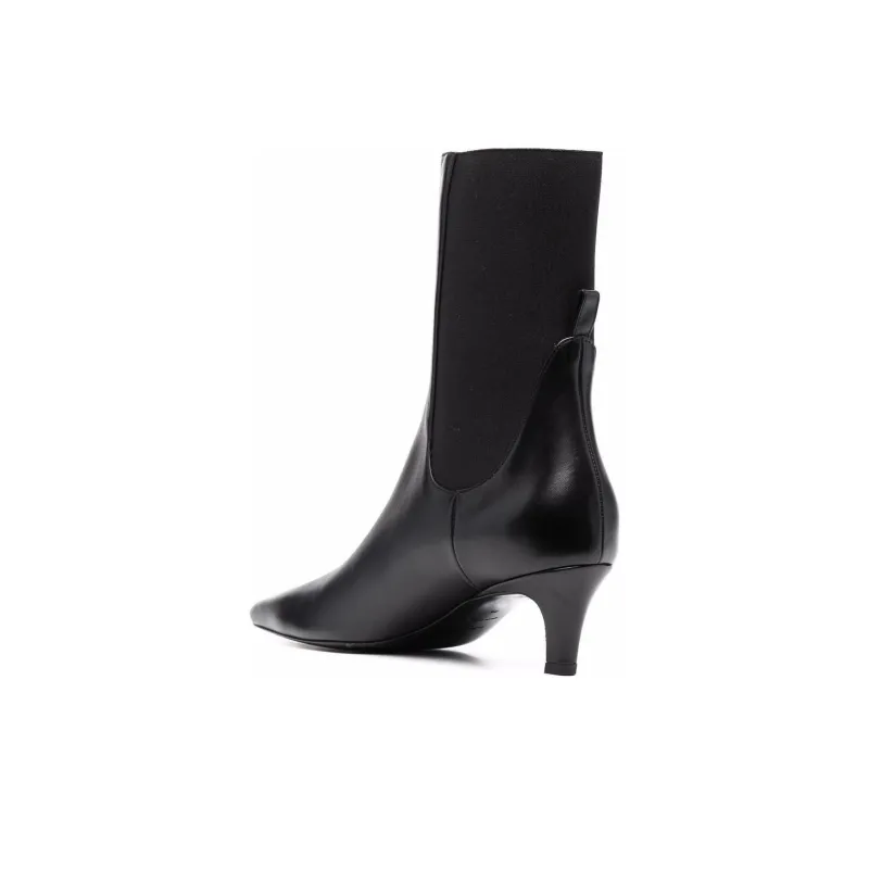Toteme The Mid Heel Leather Boots-3