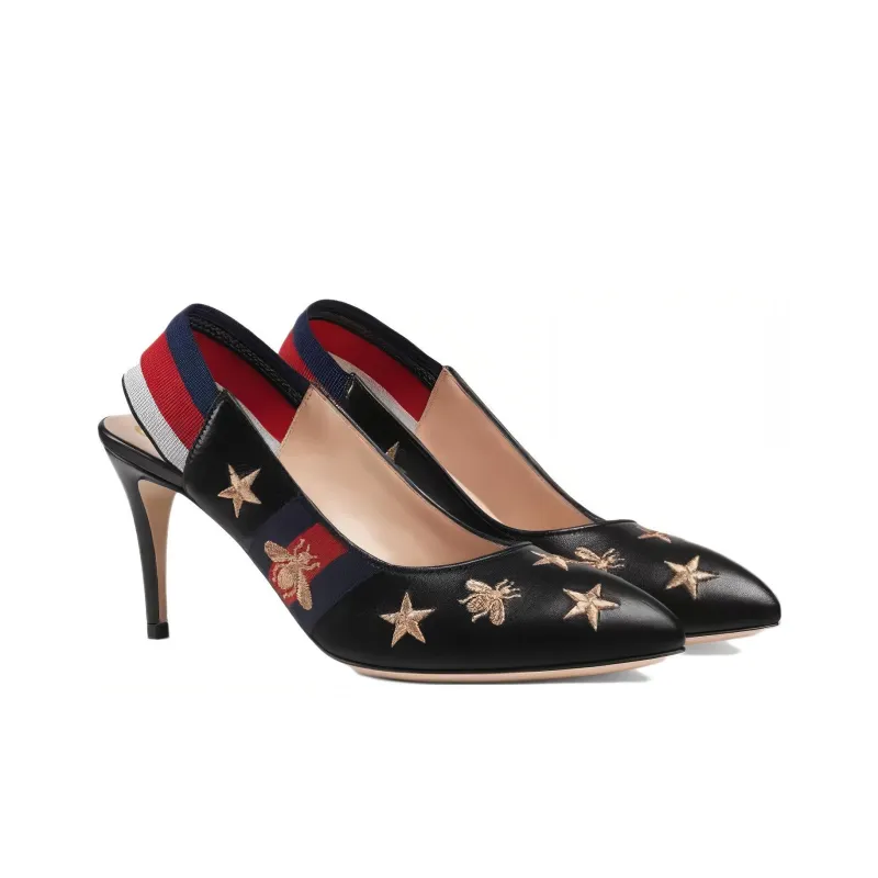 GUCCI Slim Heel High Heels Women's Black-2