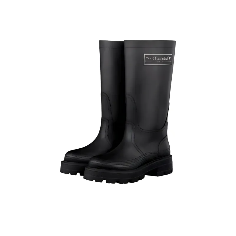 DIOR D Scots Ankle Boots Women's Black-2