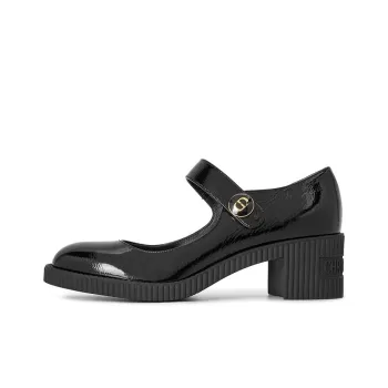 DIOR D Doll Block Heel High Heels 5cm Women's Black
