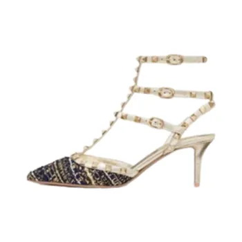 Valentino Rockstud Slim Heel High Heels Women's Blue