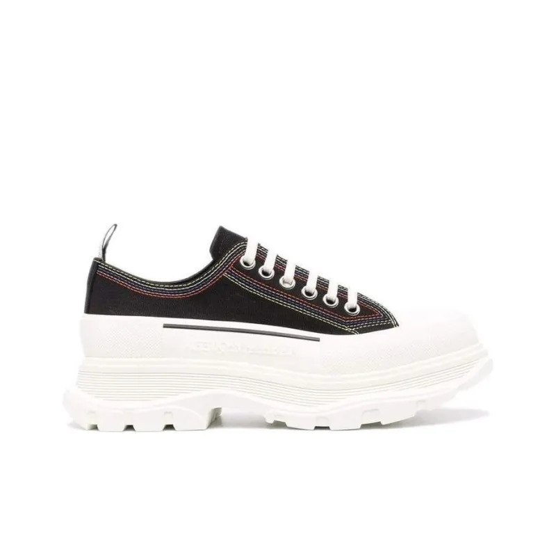 Alexander McQueen Tread Slick Ankle Length Martin Boot Men's Black White-4