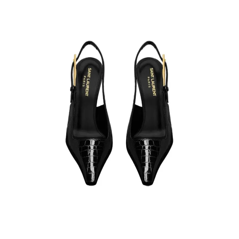 SAINT LAURENT Slim Heel High Heels 11.5cm Women's Black-3