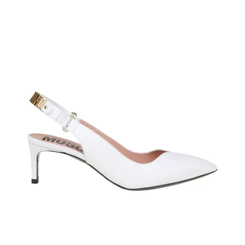 MOSCHINO 65mm Logo Slingback-strap Pumps-1