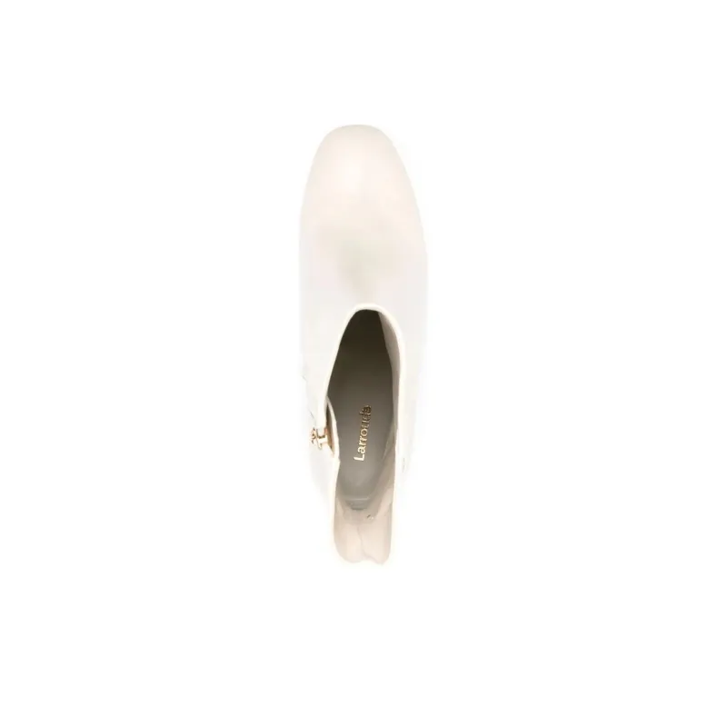 Larroude Dolly Ankle Boots 12.5cm Women's White-3