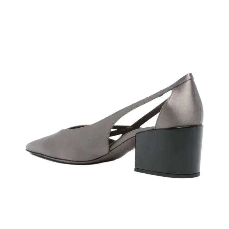 PRADA Chunky Heel High Heels 5.5cm Women's Gray-4