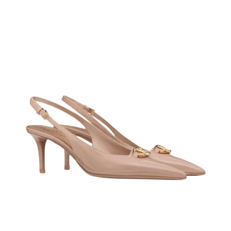 Valentino VLogo Signature Pointed Toe Slingback Pumps-2