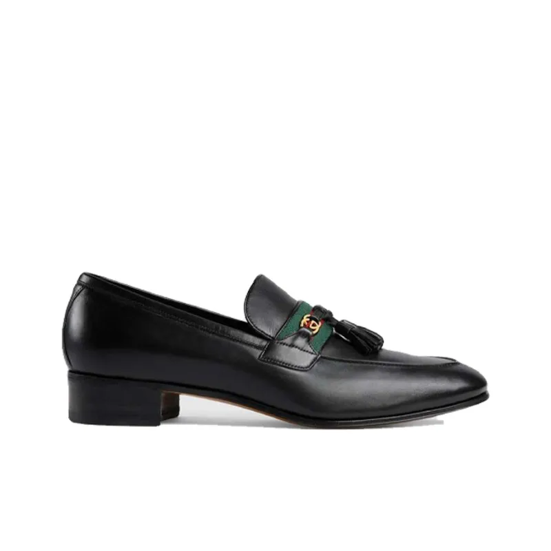 GUCCI Interlocking Collection Block Heel Loafers 3.5cm Men's-1