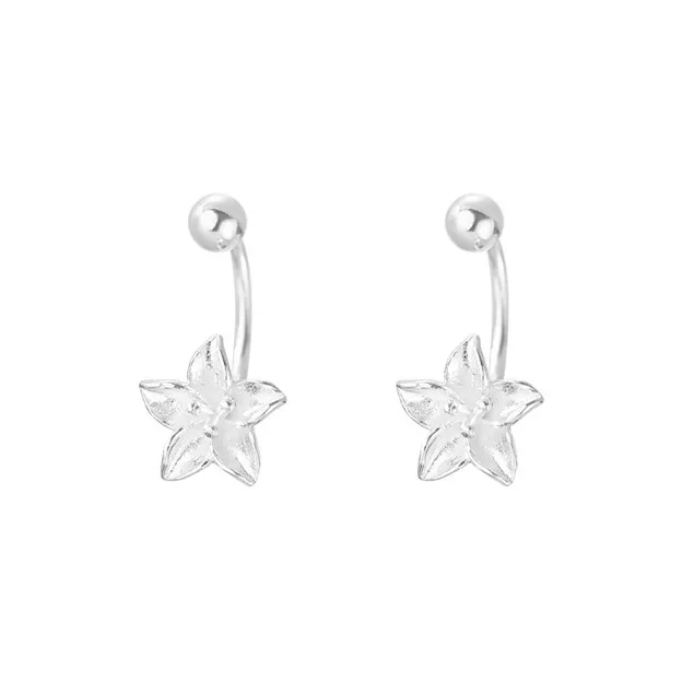 Heart Grass 999 Fine Silver Earrings Women's-0