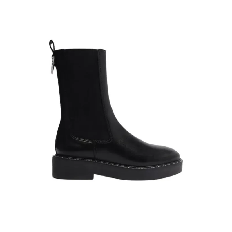Schutz Short Chelsea Boots 4cm Women's Black-1