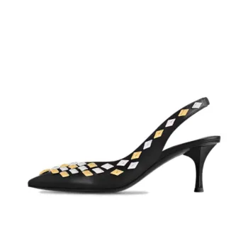 LOUIS VUITTON Slim Heel High Heels 6.5cm Women's Black