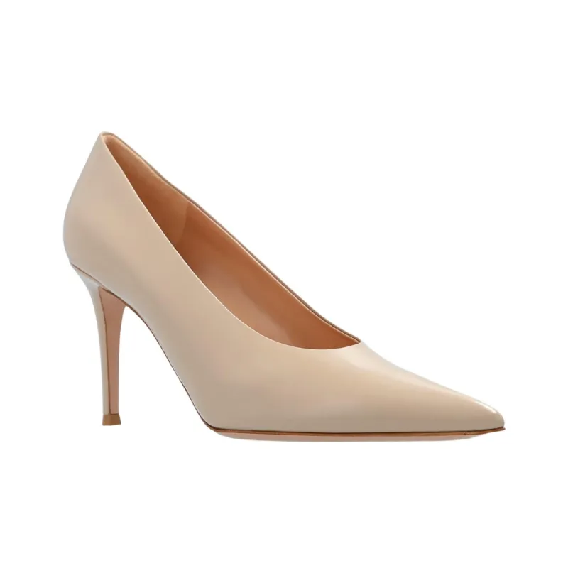 GIANVITO ROSSI Slim Heel High Heels 9cm Women's Beige-2