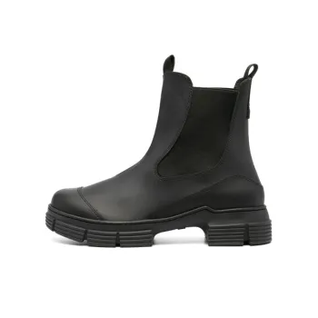 GANNI Chelsea Boots Women's High Top Black