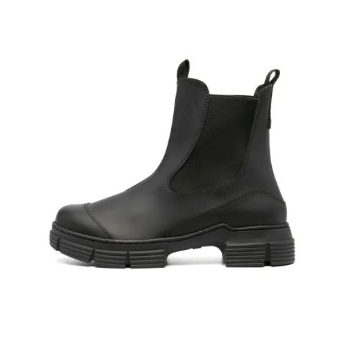 GANNI Chelsea Boots Women's High-Top Black